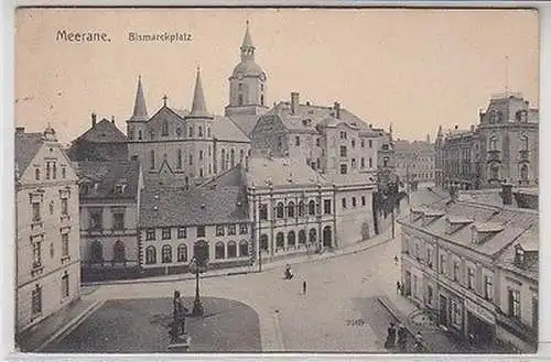 62607 Ak Meerane Bismarckplatz 1907