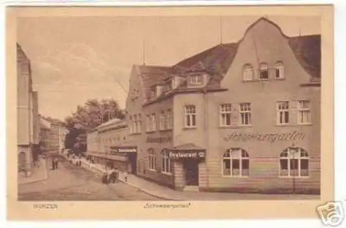 19155 Ak Wurzen Restaurant "Schweizergarten" um 1920