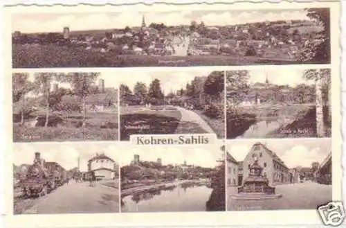 19696 Mehrbild-Ak Kohren-Sahlis Bahnhof usw. um 1940