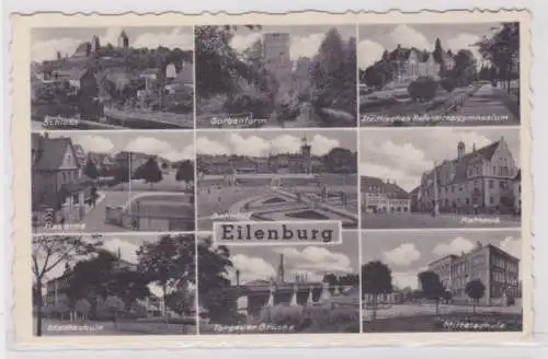 96470 Mehrbild Ak Eilenburg Kaserne, Bahnhof, Stadtschule usw. um 1940