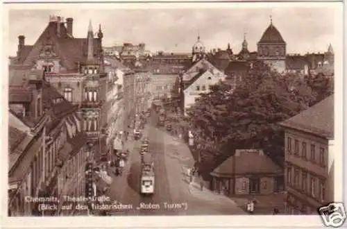 21558 Feldpost Ak Chemnitz Theaterstrasse 1942