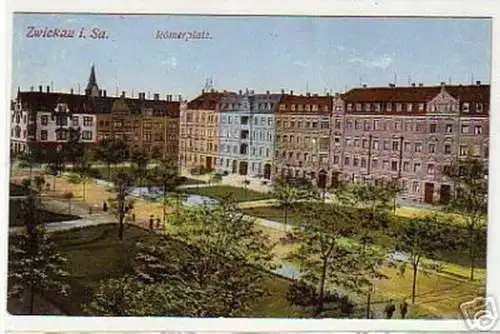 15088 Ak Zwickau in Sachsen Römerplatz 1915