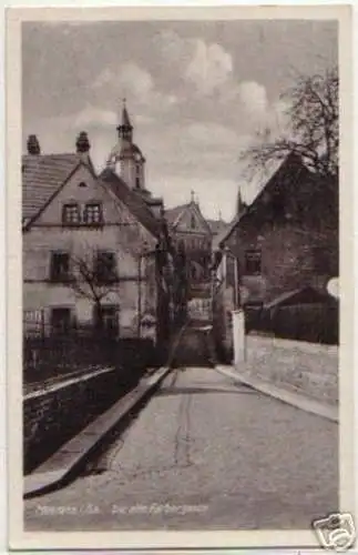 13799 Ak Meerane in Sa. die alte Färbergasse um 1930