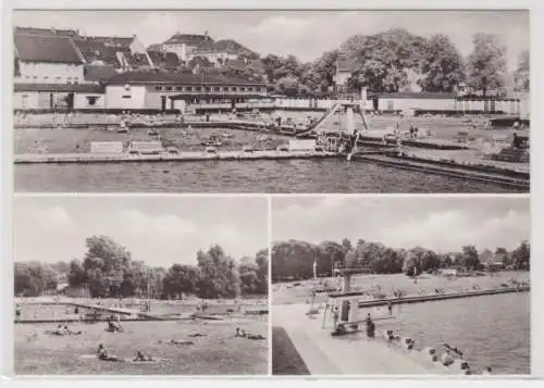 98826 Mehrbild Foto Ak Taucha Bez. Leipzig - Stadtbad um 1960