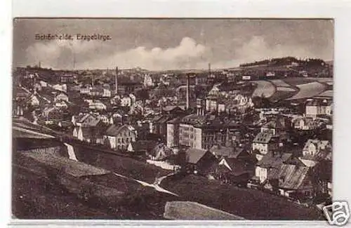 18609 Ak Schönheide im Erzgebirge Totalansicht 1924