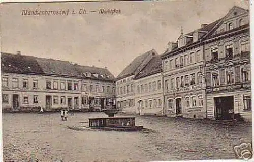 05020 Ak Münchenbernsdorf in Thür. Marktplatz um 1920