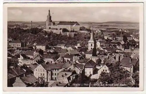 36222 Ak Weida Blick auf Schloß und Stadt 1937