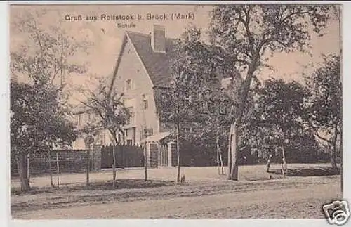 35754 Ak Gruß aus Rottstock bei Brück Schule 1914