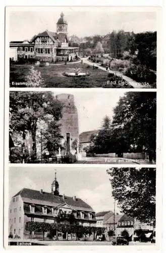 56577 Mehrbild Ak Bad Liebenwerda Eisenmoorbad, Lubwartturm, Rathaus 1939