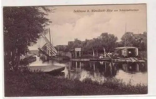 46271 Ak Schleuse bei Wendisch Ritz am Scharmützelsee um 1915