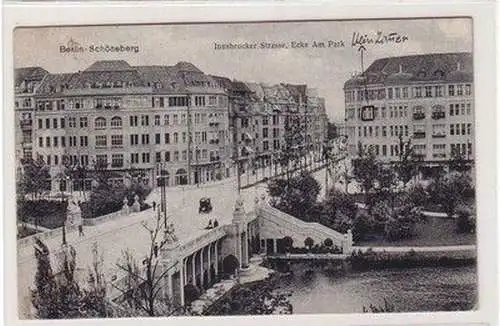 60965 Ak Berlin Schöneberg Innsbrucker Strasse Ecke am Park 1921