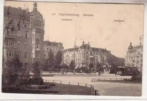 57330 Ak Charlottenburg Steinplatz mit Carmerstr. und Goethestr. 1911