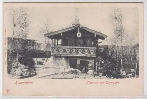 81526 Feldpost Ak Rosenheim Almhütte mit Turnplatz 1916