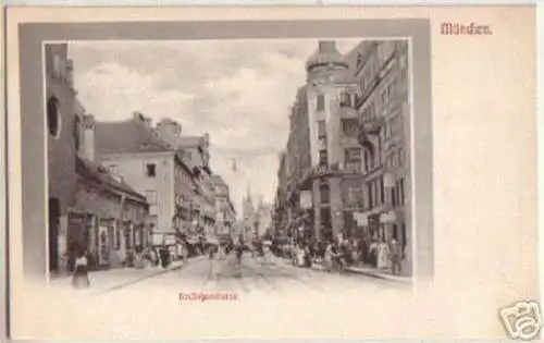 14217 Ak München Kaufingerstraße mit Geschäften um 1900