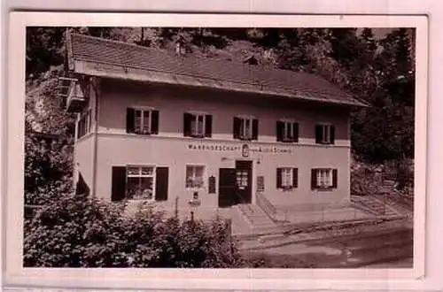 44861 Foto Ak Oberaudorf Warengeschäft Schmid um 1940