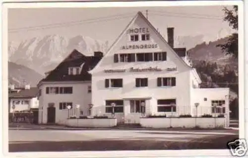 20487 Foto Ak Hotel Alpengruss um 1950