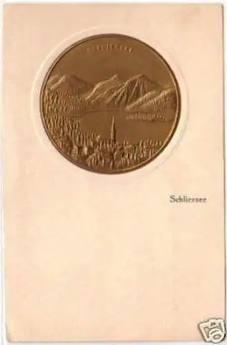 21525 Künstler Reliefkarte D.R.G.M. Schliersee um 1930