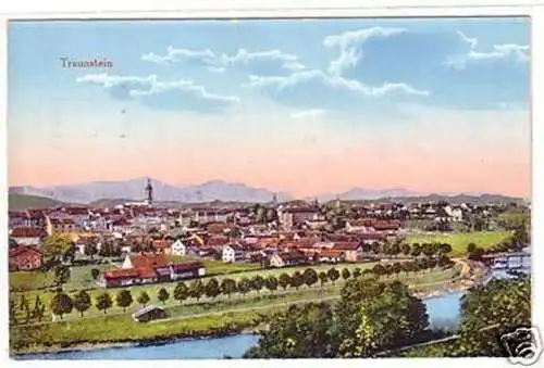 23008 Ak Traunstein Totalansicht 1916