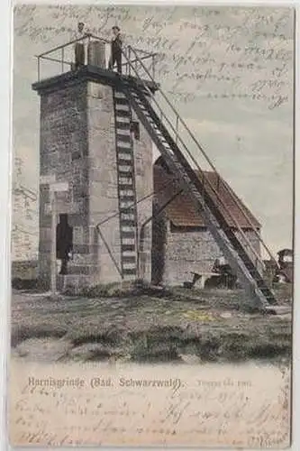 51847 Ak Hornisgrinde badischer Schwarzwald Turm 1904