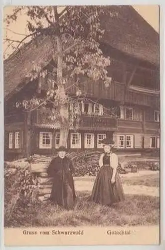 09651 Ak Gruss vom Schwarzwald Gutachtal 1912