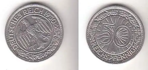 50 Pfennig Nickel Münze Weimarer Republik 1930 A (111446)