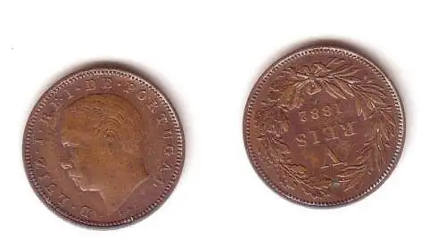 5 Reis Kupfer Münze Portugal 1882