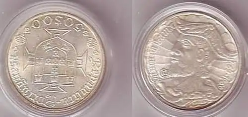 50 Escudos Silber Münze Portugal Vacco da Gama