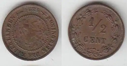 1/2 Cent Kupfer Münze Niederlande 1894