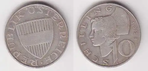 10 Schilling Silber Münze Österreich 1958