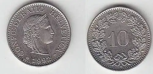 10 Rappen Nickel Münze Schweiz 1992