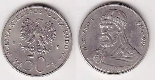 50 Zloty Nickel Münze 1979 Polnische Könige, Mieszko I.