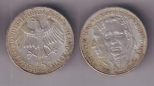 BRD Gedenk Münze 5 Mark Gebrüder Humboldt 1967