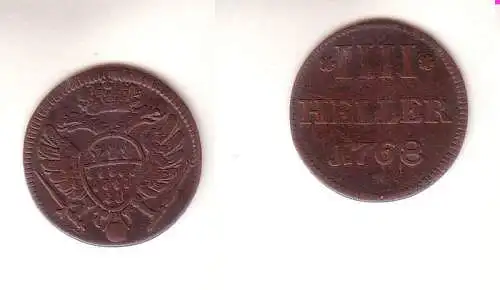 4 Heller Kupfer Münze Bistum Köln 1768