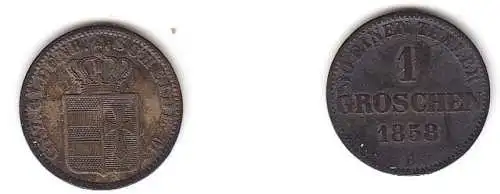 1 Silber Groschen Münze Oldenburg 1858 B