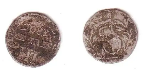 3 Stuber Silber Münze Berg 1806 S