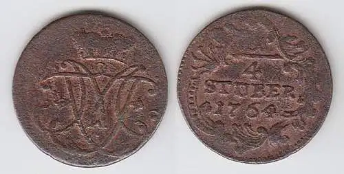 1/4 Stuber Kupfer Münze Bistum Köln 1764