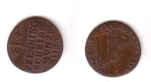 1 Pfennig Kupfer Münze Braunschweig Wolfenbüttel 1800 M.C.