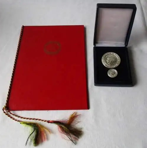 DDR Ernst Moritz Arndt Medaille 1968 mit Etui plus Urkunde (135182)