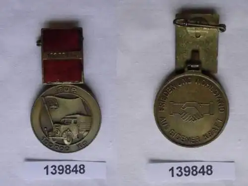 DDR Medaille "Ausgezeichneter Kraftfahrer der 100000 km Bewegung" (139848)