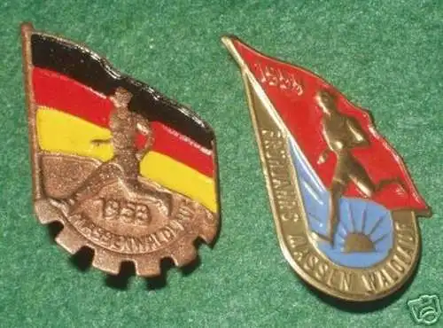 2 DDR Sportabzeichen Massenwaldlauf 1953, 1954