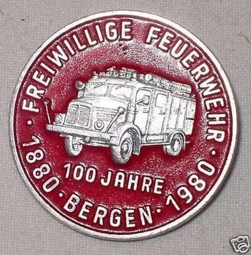 DDR Abzeichen 100 J. freiwillige Feuerwehr Bergen 1980