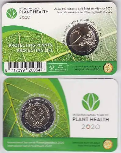 2 EURO Coincard 2020 Belgien Plant Health Stempelglanz (167577)