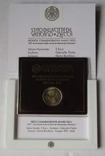 Vatikan 2 Euro 2023 500.Todestag von Pietro Perugino Blister/Folder St. (160680)
