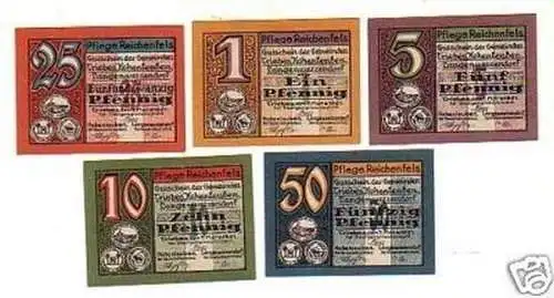 5 Banknoten Notgeld Gemeinden Triebes Hohenleuben usw.