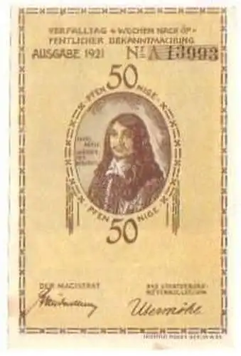 50 Pfennig Banknote Notgeld Stadt Plön 1921