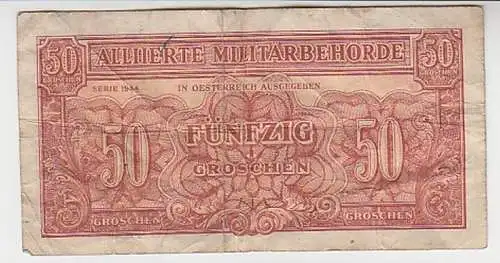 50 Groschen Banknote Österreich Alliierte Militärbehörde 1944