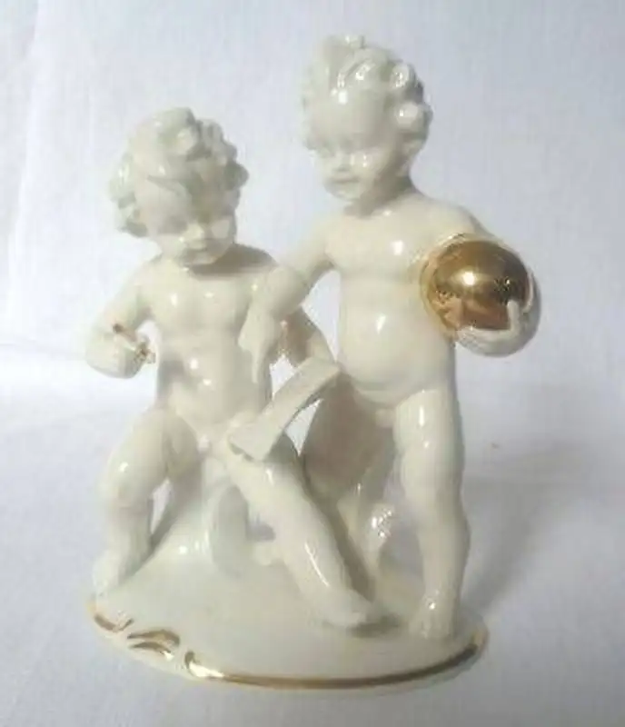 alte Porzellan Figur nackte Knaben C. Scheidig um 1940 0