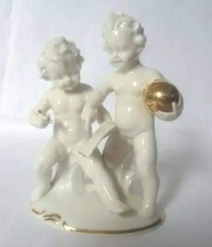 Alte Porzellan Figur nackte Knaben C. Scheidig um 1940