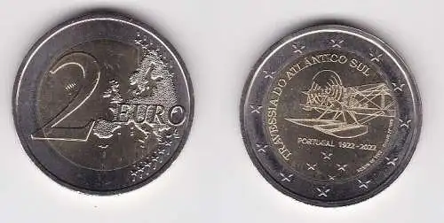 2 Euro Gedenkmünze Portugal Erstüberquerung des Südatlantik 2022 Stgl. (137677)