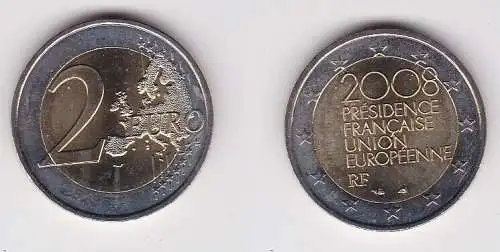 2 Euro Gedenkmünze Frankreich EU-Ratspräsidentschaft 2008 Stgl.  (122070)